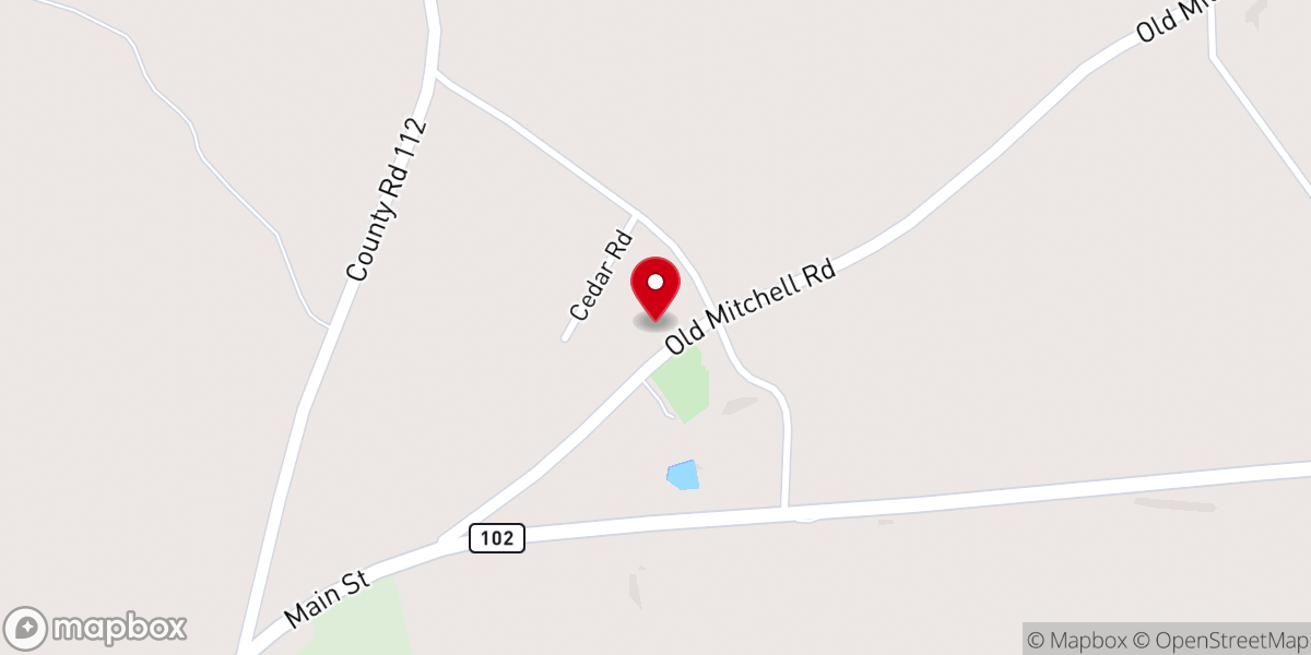 Map showing location of Friendship Church
