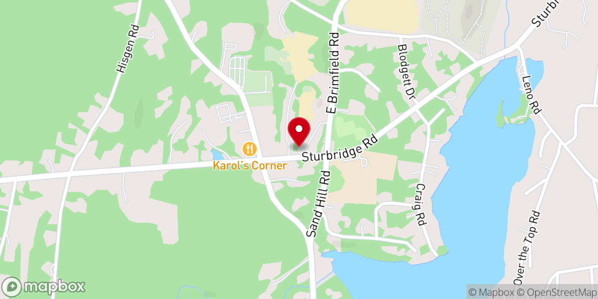 Map showing location of Holland Congregational Church