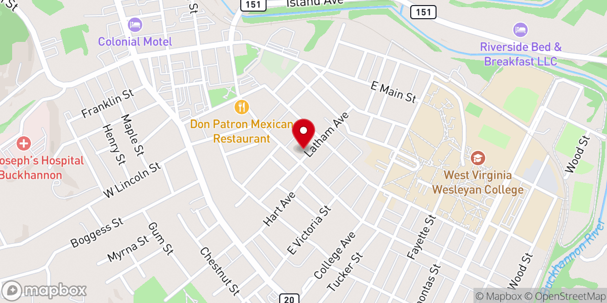 Map showing location of Wesleyan District Office UMC