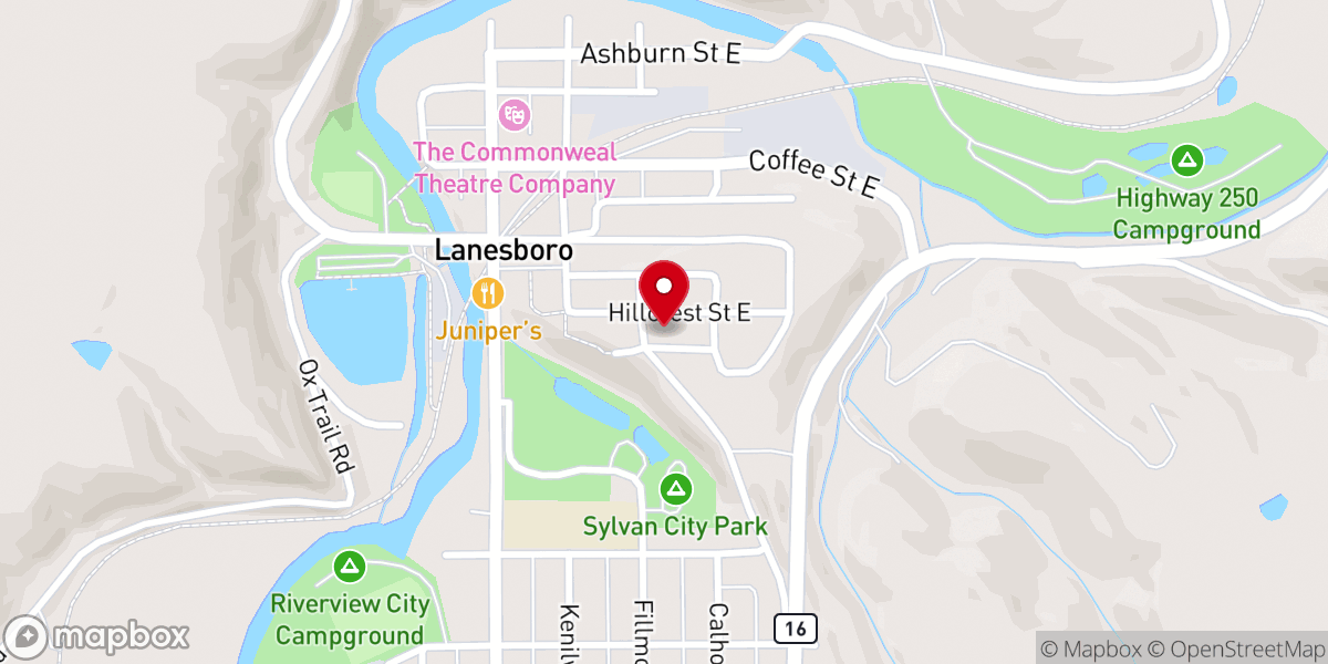 Map showing location of Saint Patrick's Catholic Church