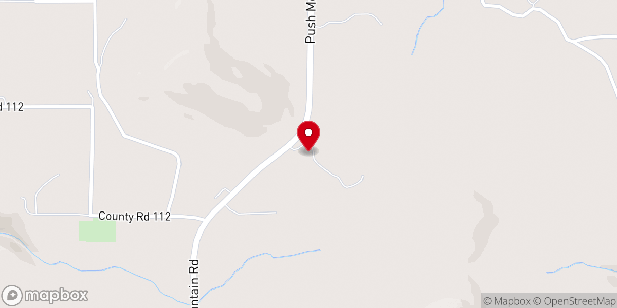 Map showing location of Lone Rock Baptist Church