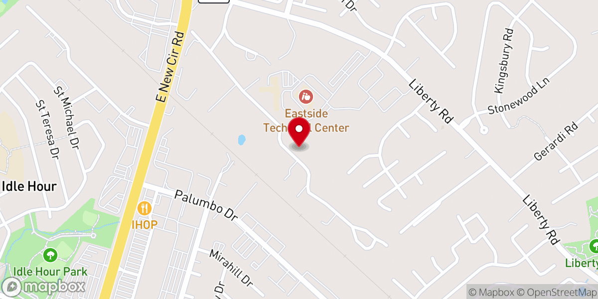 Map showing location of Pleasant Ridge Baptist Church