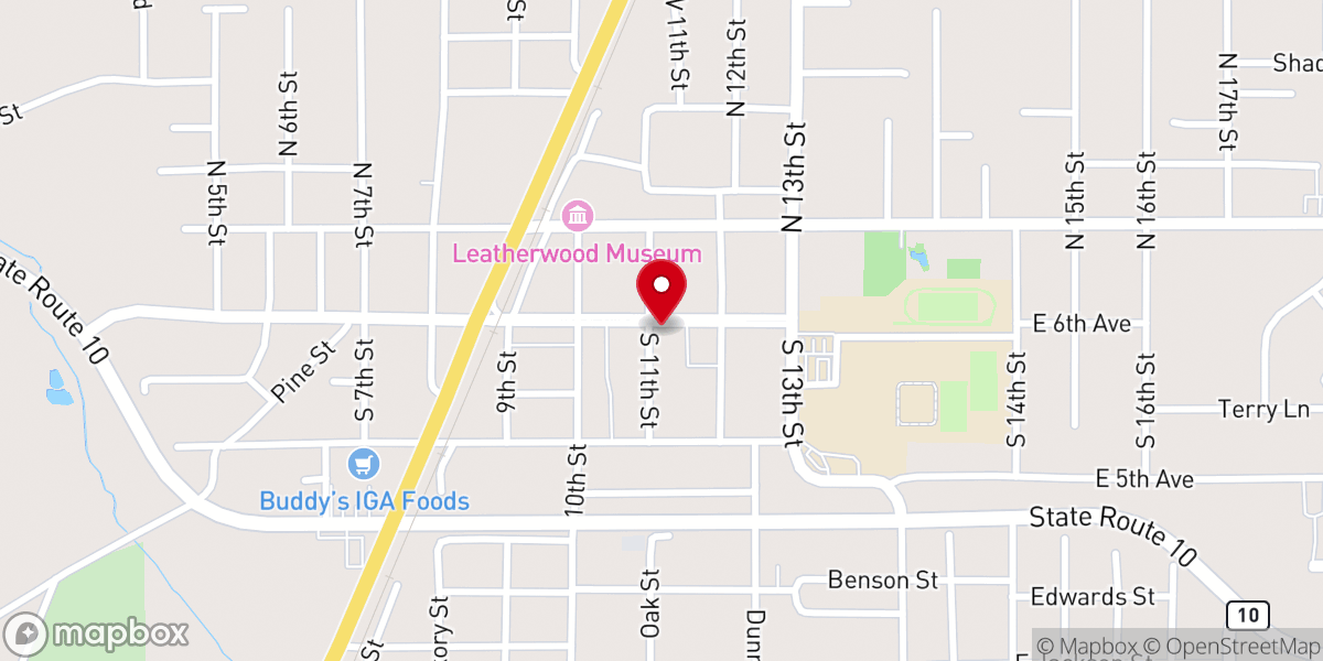 Map showing location of First United Methodist Church