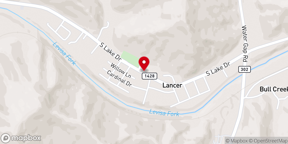Map showing location of Faith Freewill Baptist