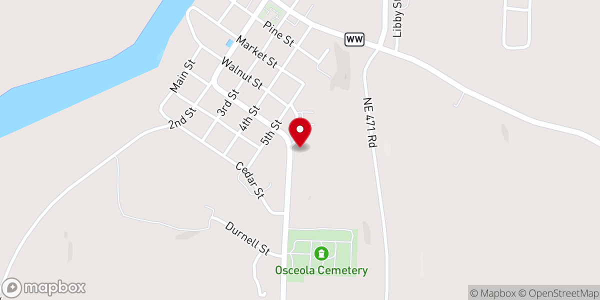 Map showing location of St. Catherine Mission