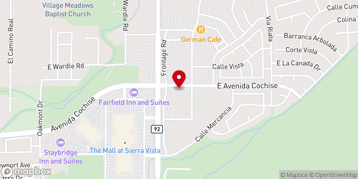 Map showing location of High Desert Bible Church