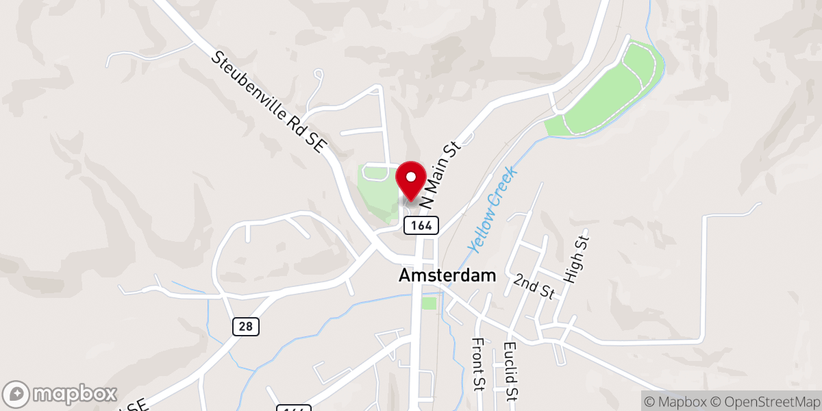 Map showing location of St. Joseph Catholic Church