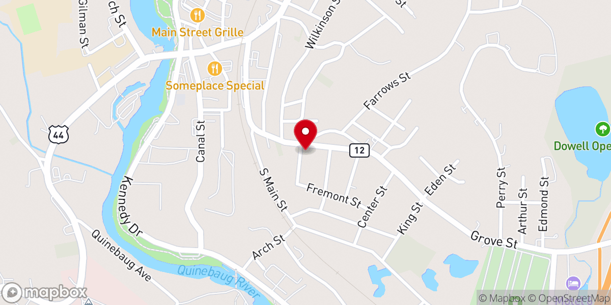 Map showing location of Living Faith United Methodist Church