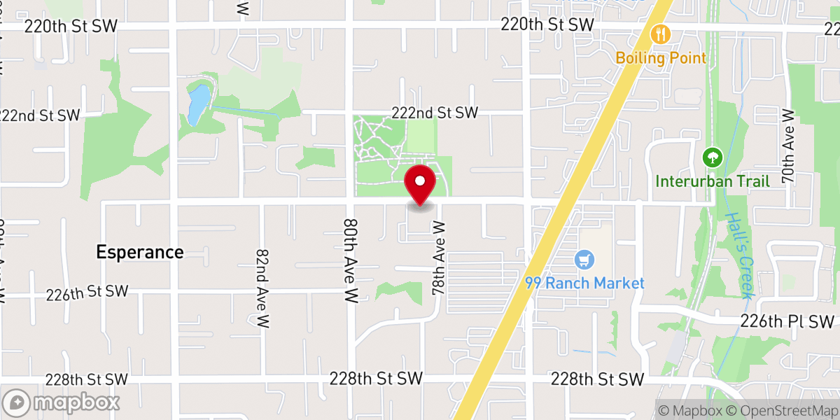 Map showing location of Rock of Hope Baptist Church