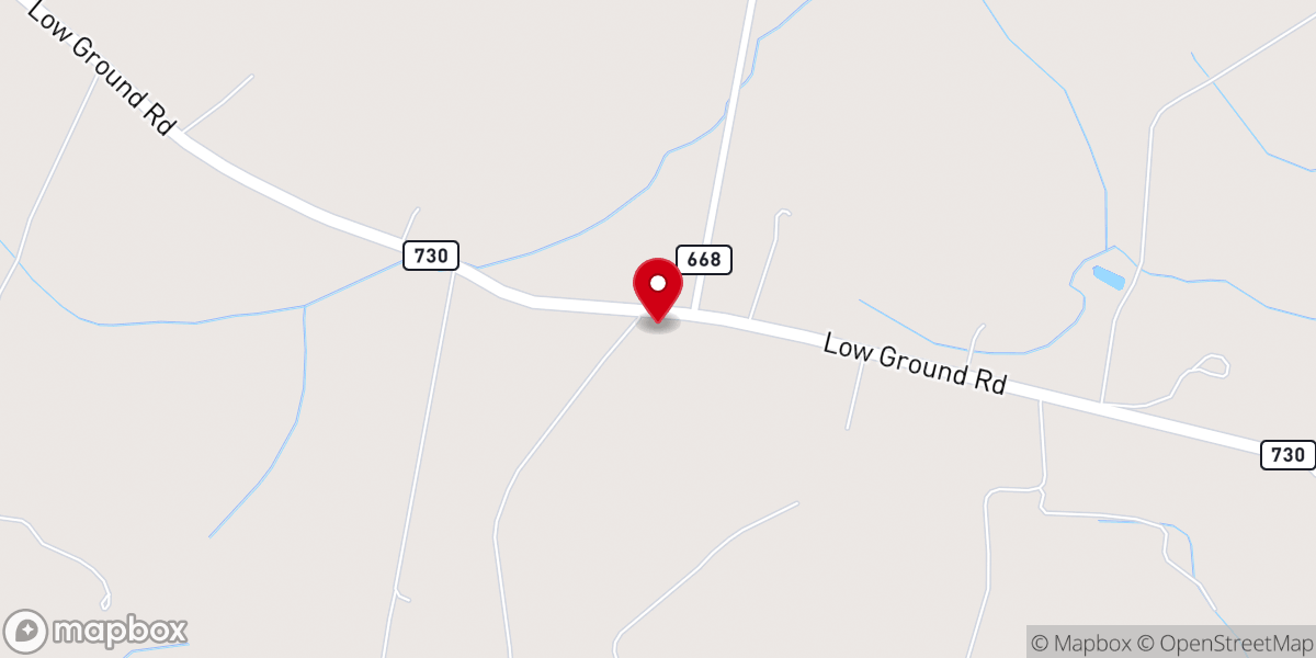 Map showing location of Fountain Grove Church