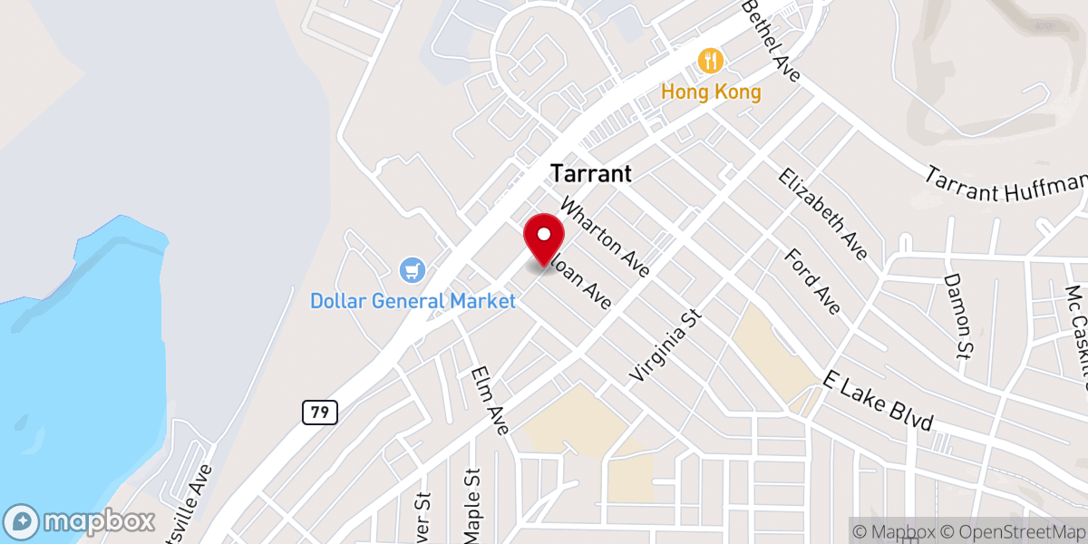 Map showing location of Tarrant Church of Christ