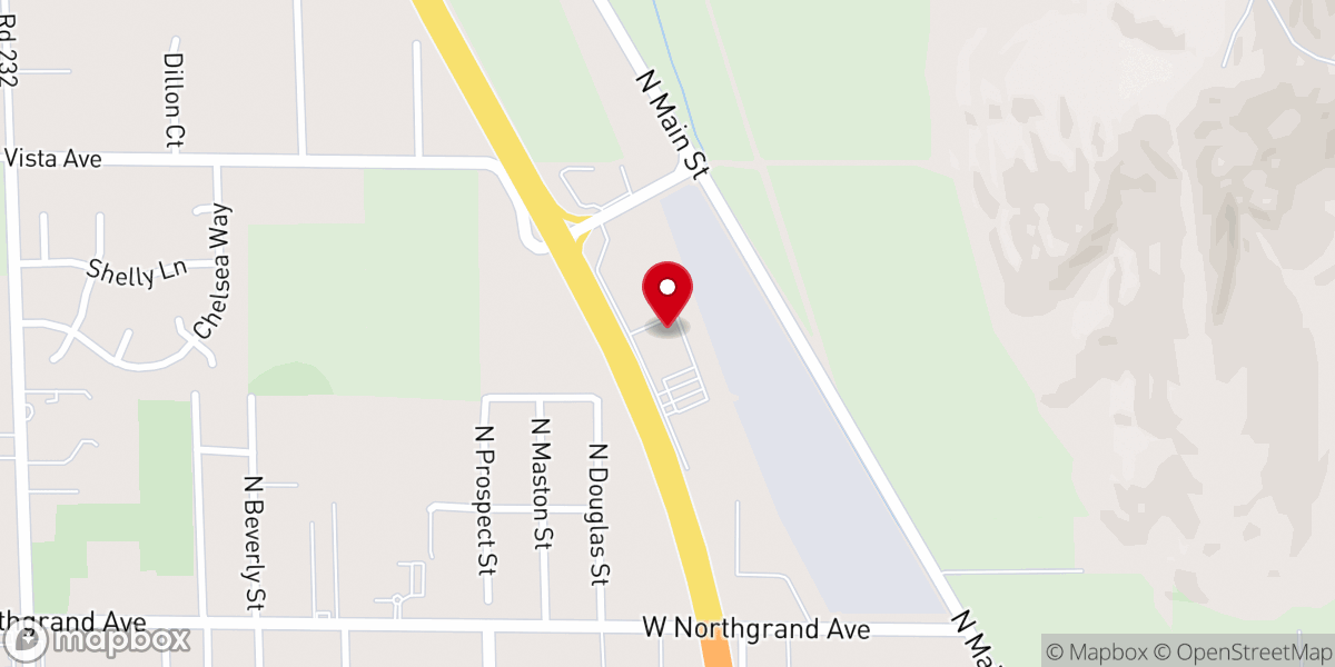 Map showing location of Hillside Community Church