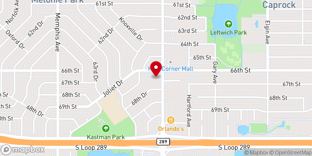 Map showing location of Melonie Park Church