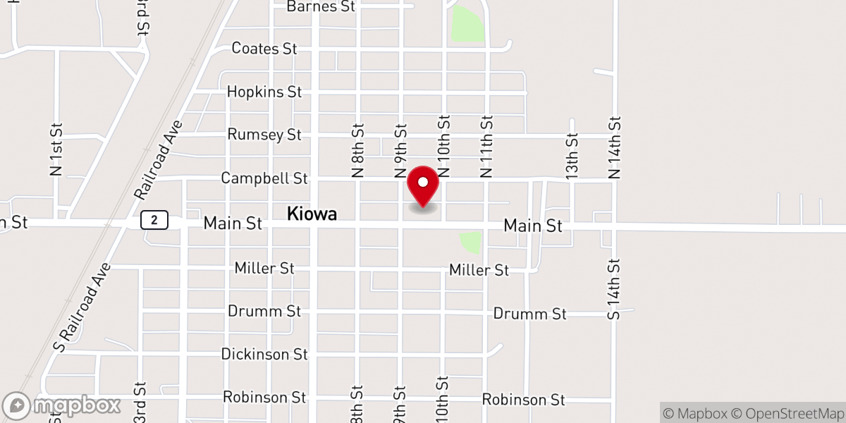 Map showing location of St. John Catholic Church