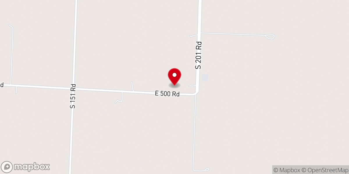 Map showing location of Union Hall Baptist Church