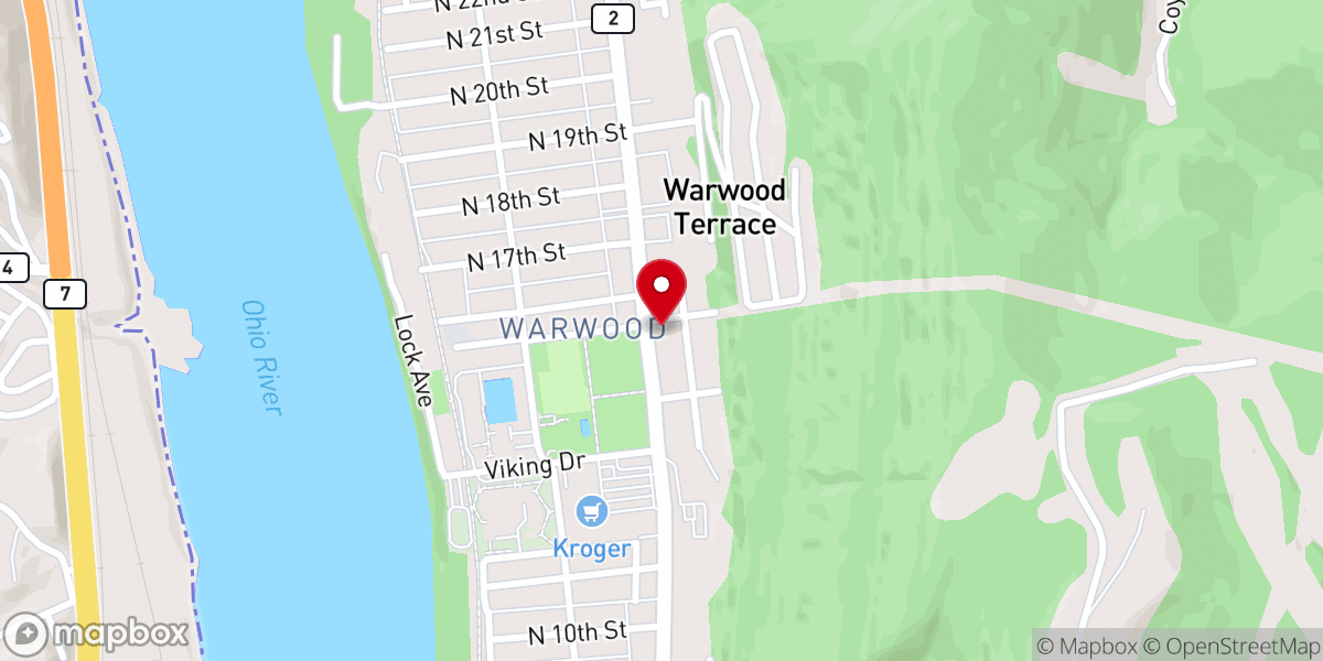 Map showing location of Corpus Christi Parish
