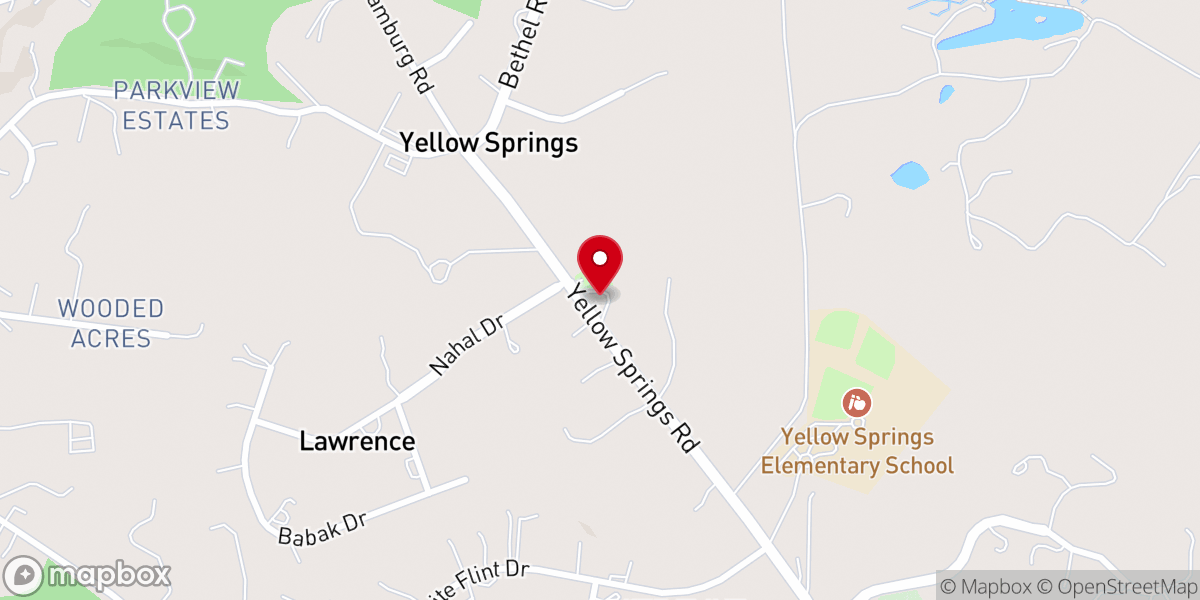 Map showing location of Brook Hill Church