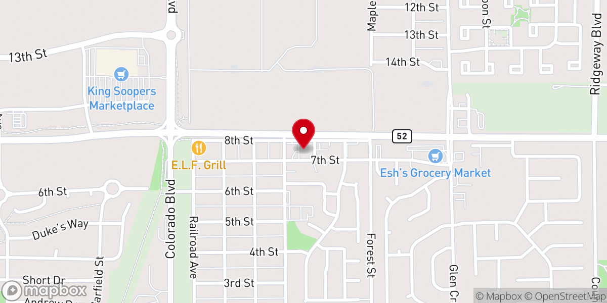 Map showing location of River of Life Baptist Church
