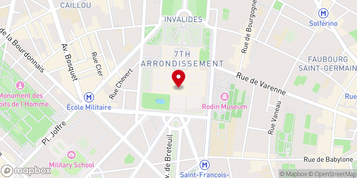 Map showing location of Tombeau de Napoléon Ier