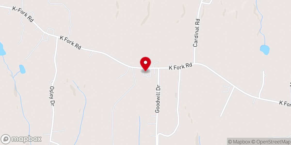 Map showing location of Goodwill Baptist Church