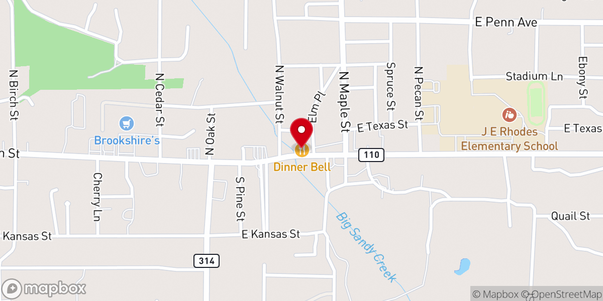 Map showing location of Stoney's Dinner Bell