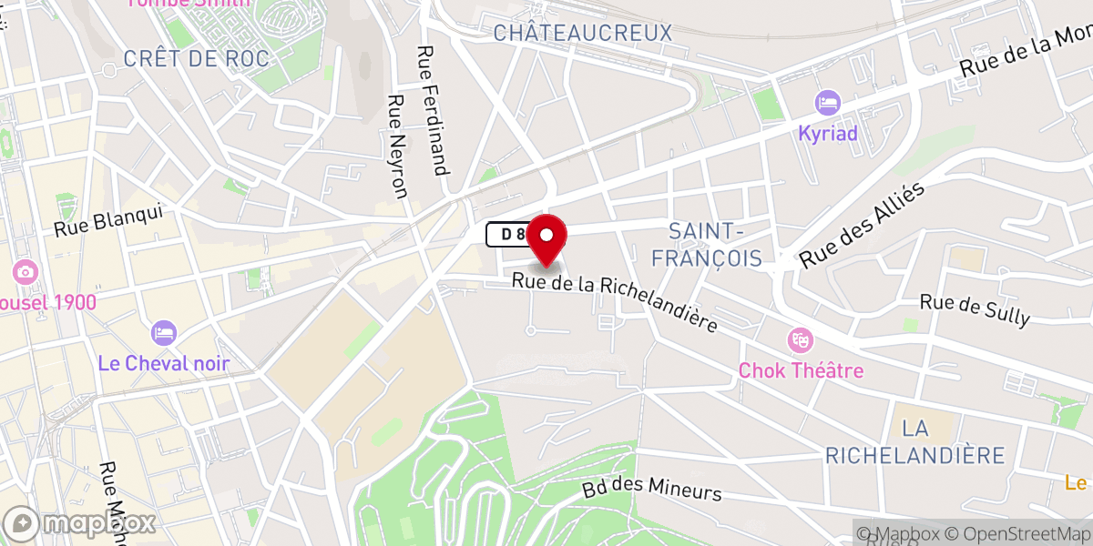 Map showing location of Locaux CCE