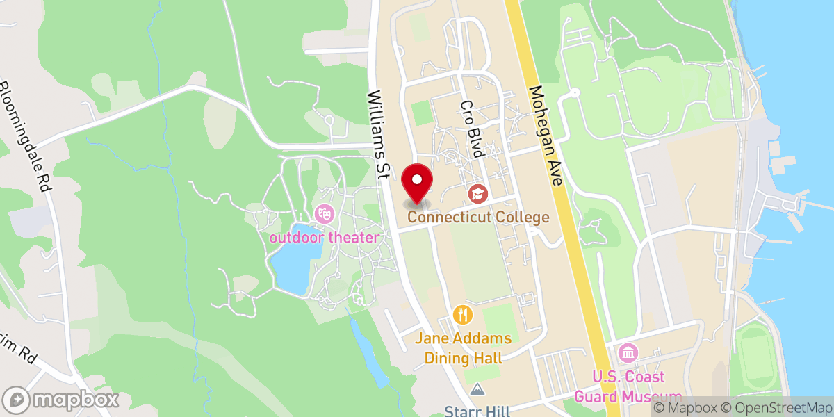 Map showing location of Harkness Chapel
