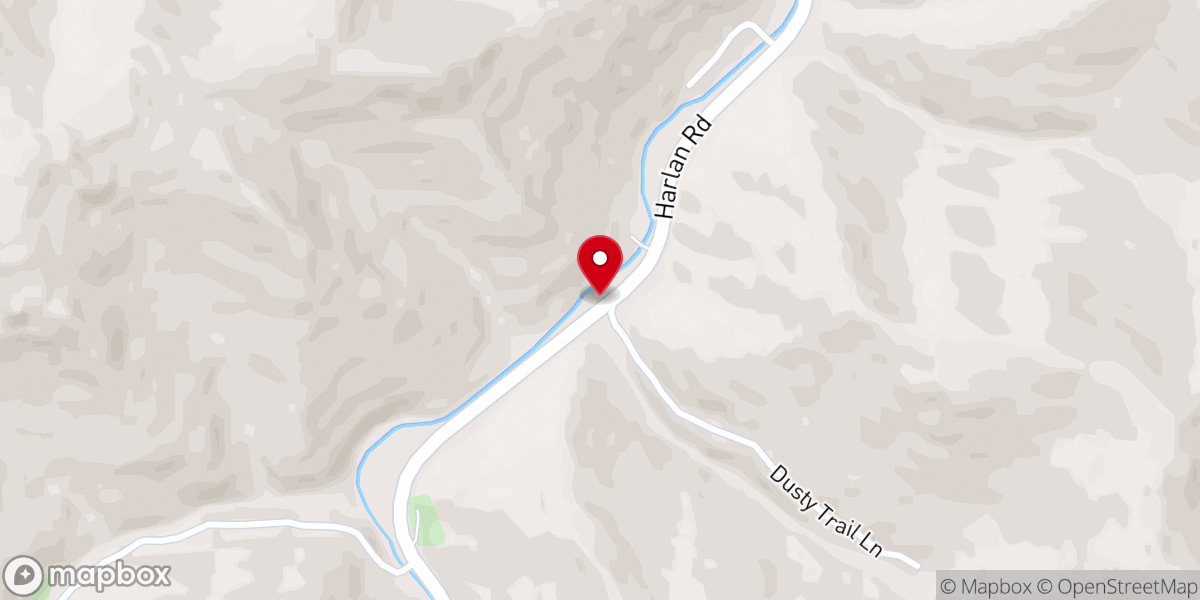 Map showing location of Lower Beech Fork United Methodist Church