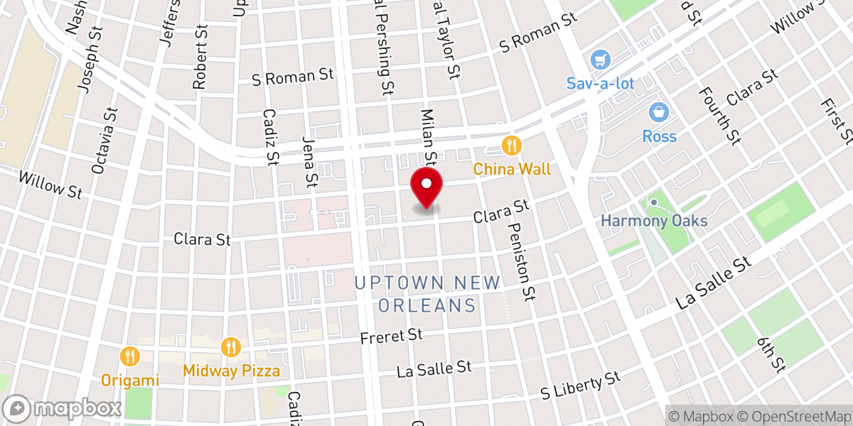 Map showing location of Petty Memorial African Methodist Episcopal Zion Church