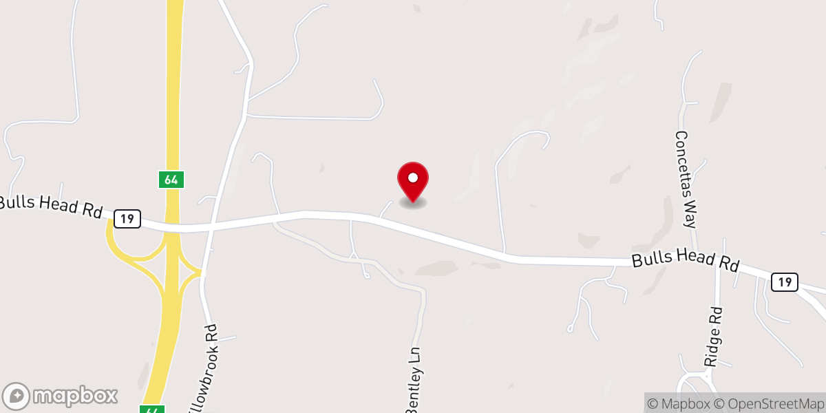 Map showing location of Bulls Head-Oswego Friends Meeting