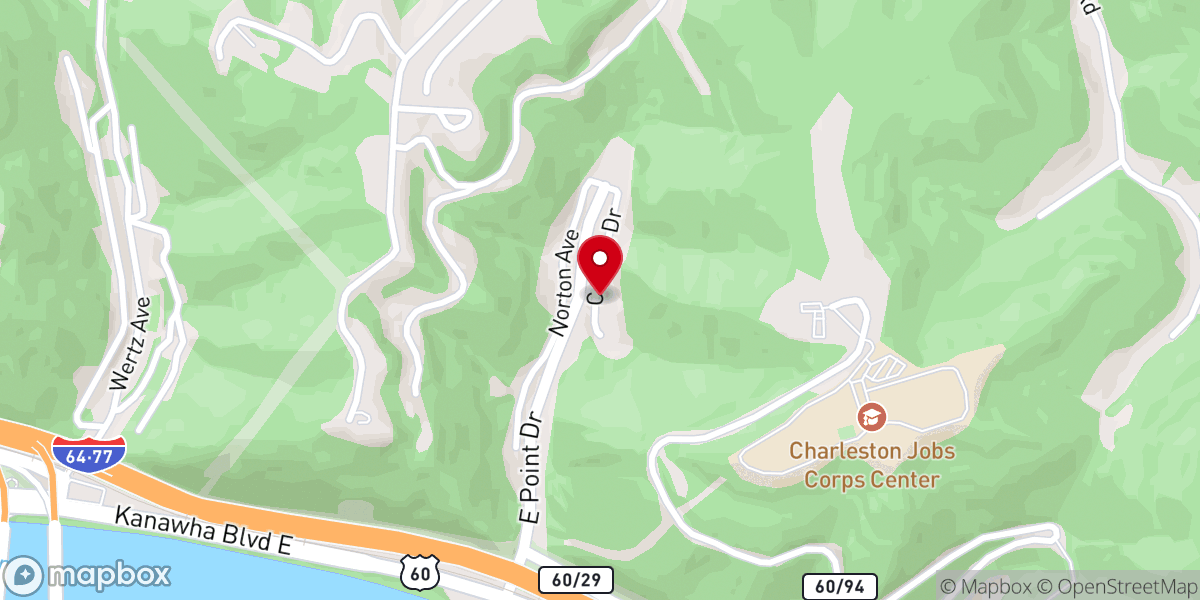 Map showing location of East Point Apostolic Church