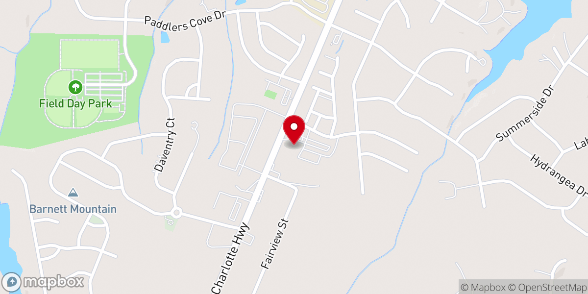 Map showing location of Lake Wylie Christian Assembly