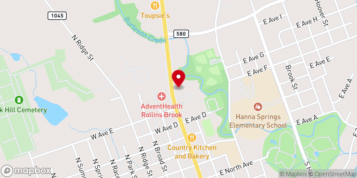 Map showing location of St Mary's Catholic Church