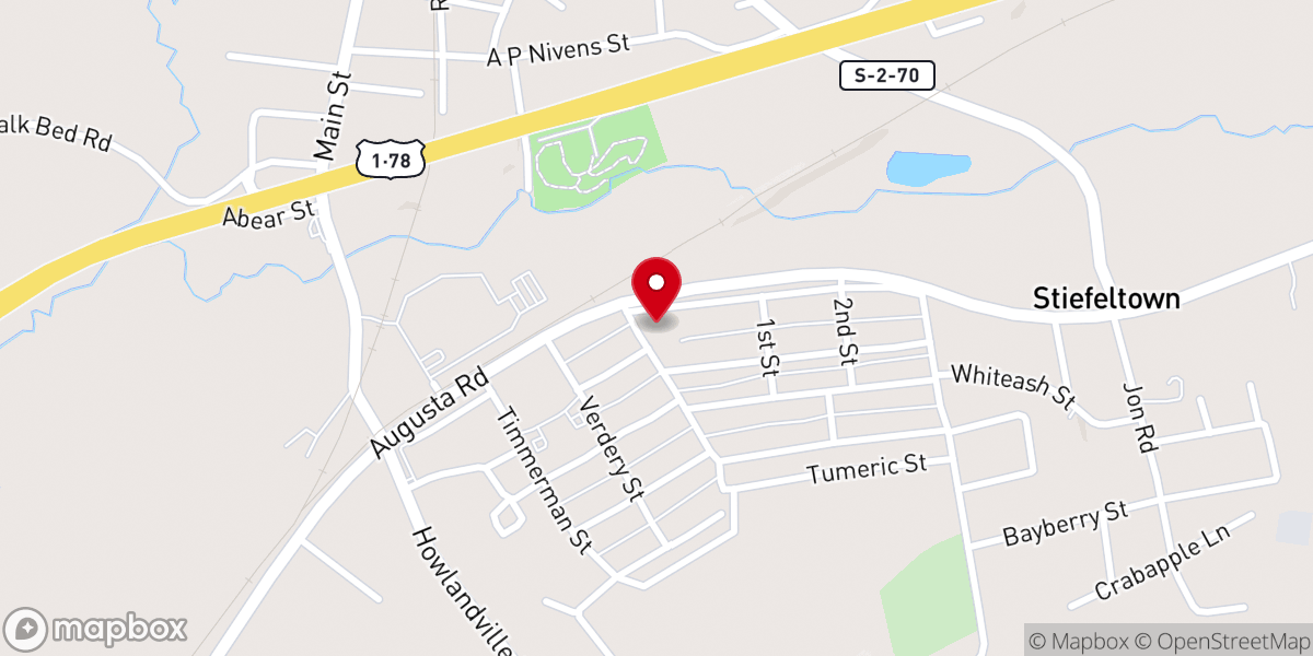 Map showing location of First Baptist Church-Warrenville