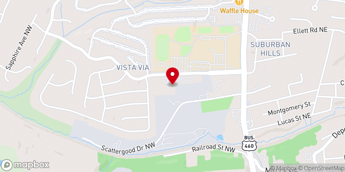 Map showing location of Holy Spirit Roman Catholic Church