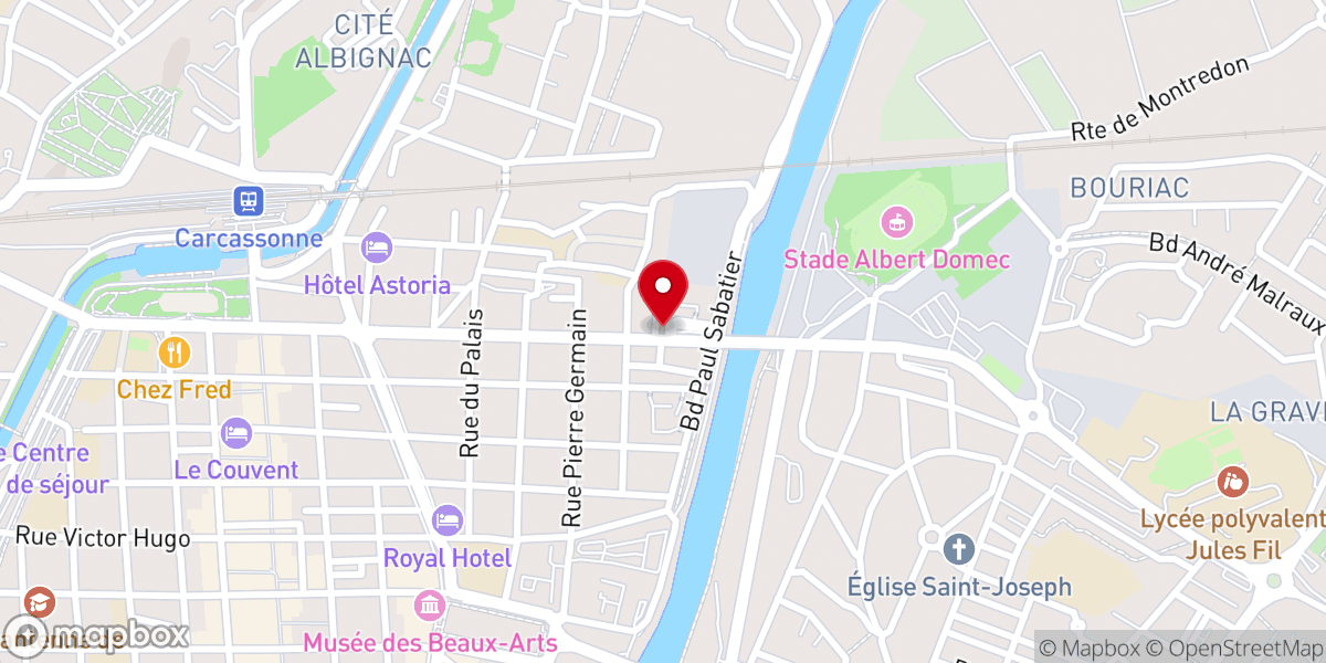 Map showing location of Centre Chrétien Le Sarment