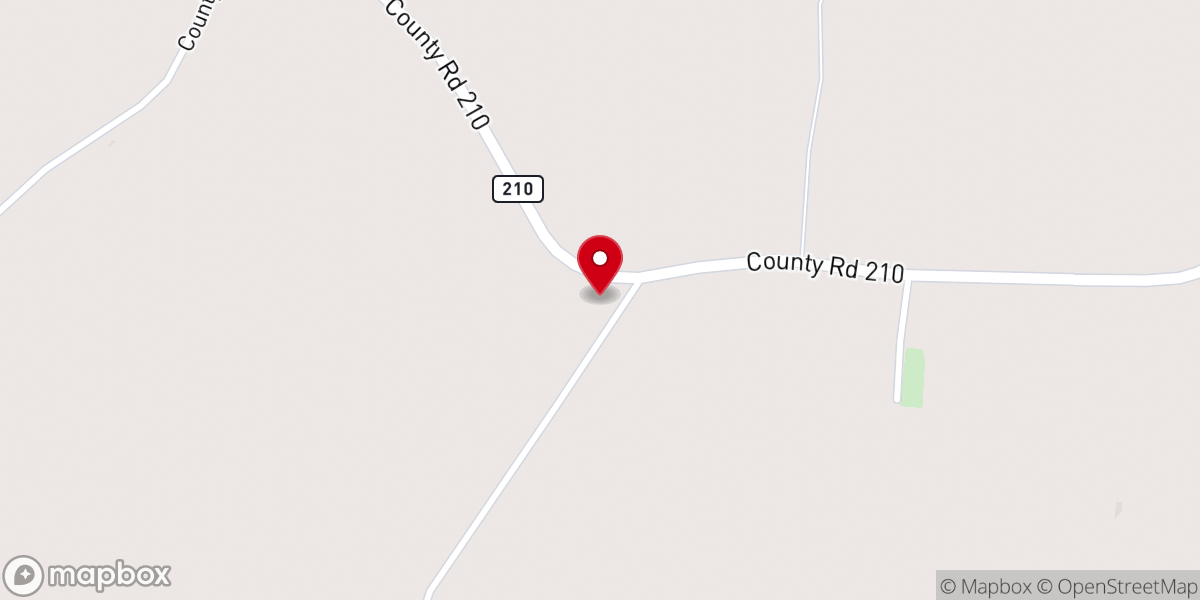 Map showing location of Silver Spree Church