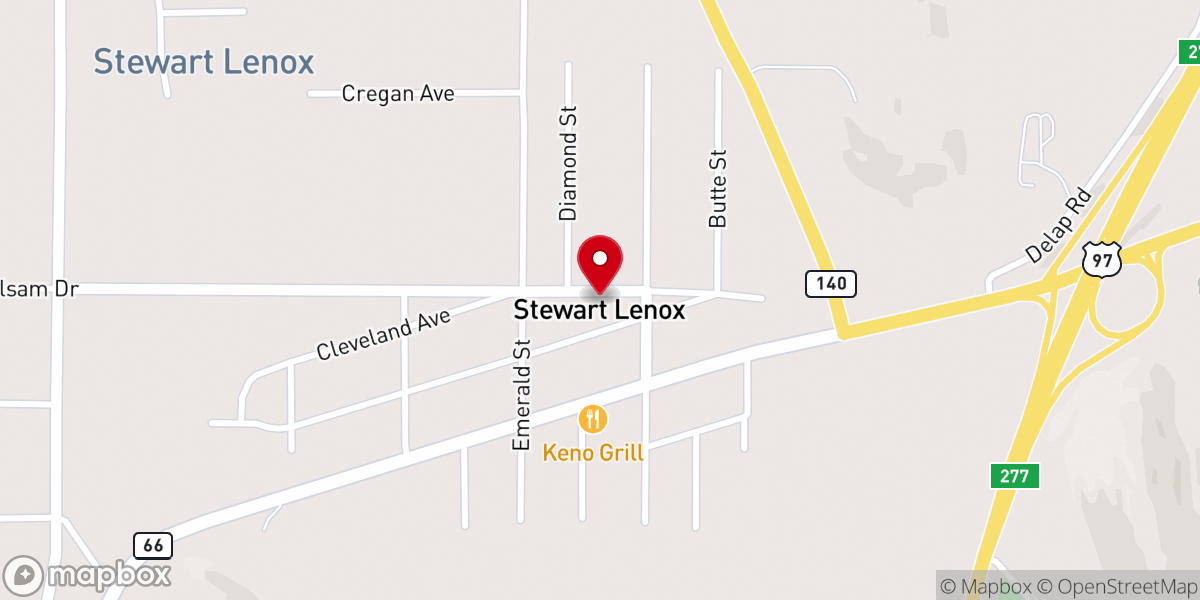 Map showing location of Klamath Falls Missionary Baptist