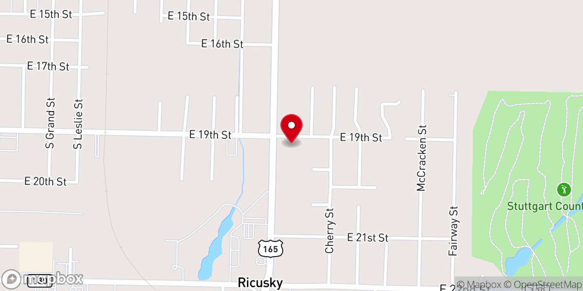 Map showing location of Park Avenue Missionary Baptist Church