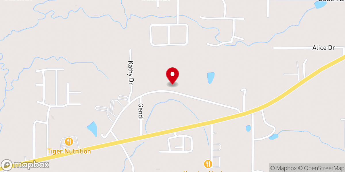 Map showing location of Trinity Baptist Church