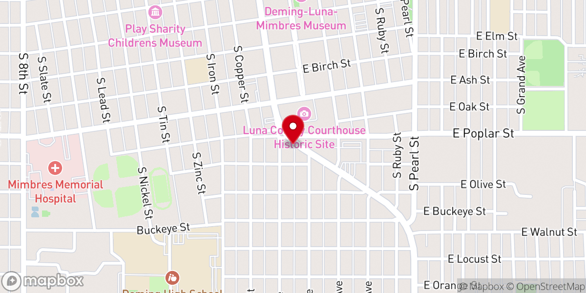 Map showing location of New Mexico Granite & Marble Co