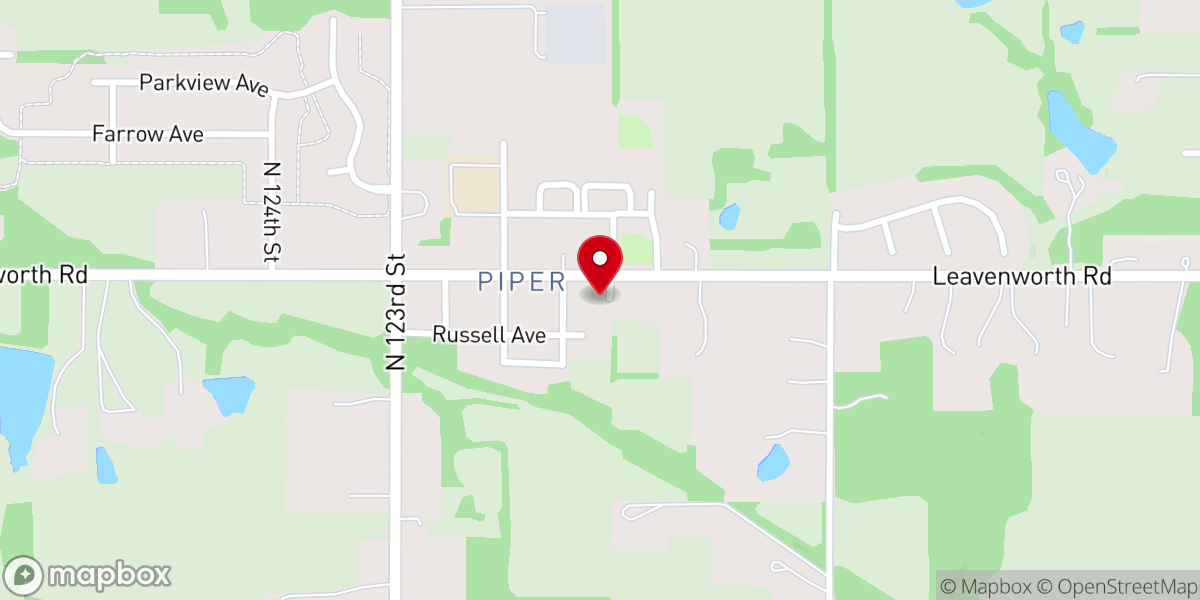 Map showing location of Piper Bible Church