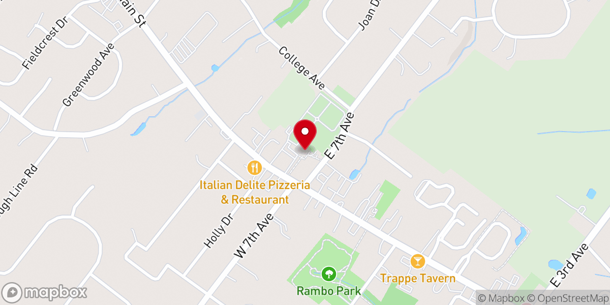 Map showing location of Augustus Lutheran Church