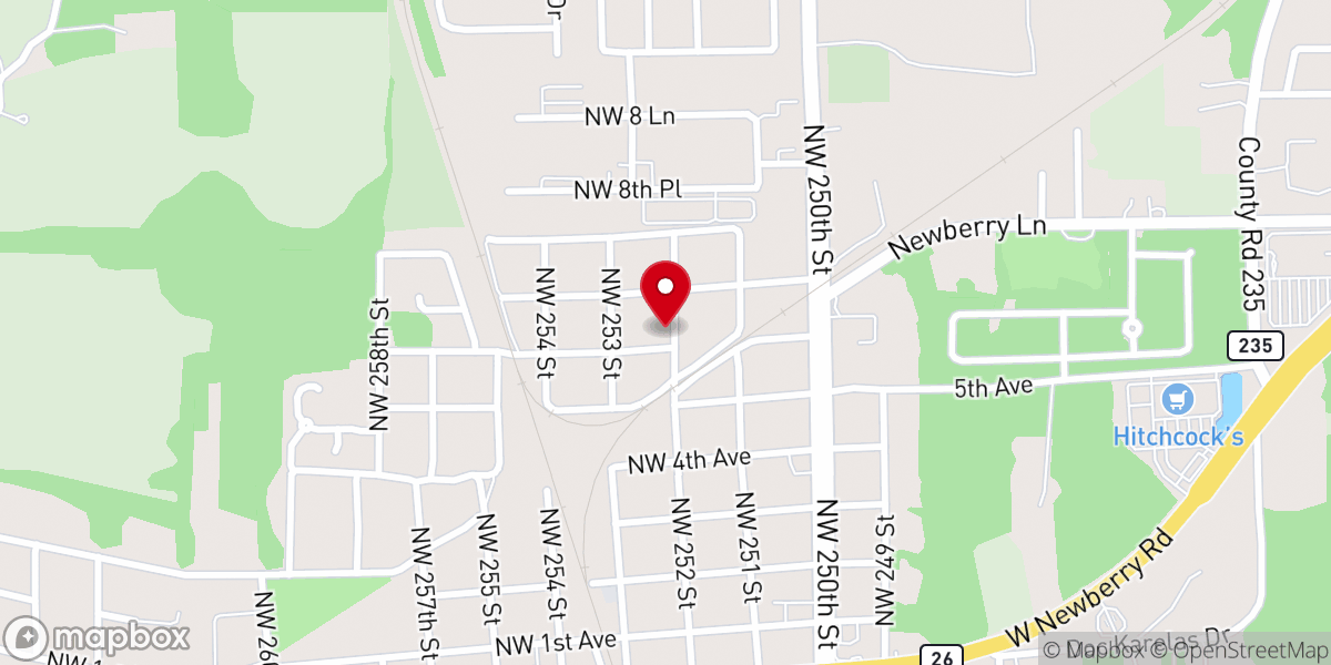 Map showing location of Jones Temple Church Of God By Faith