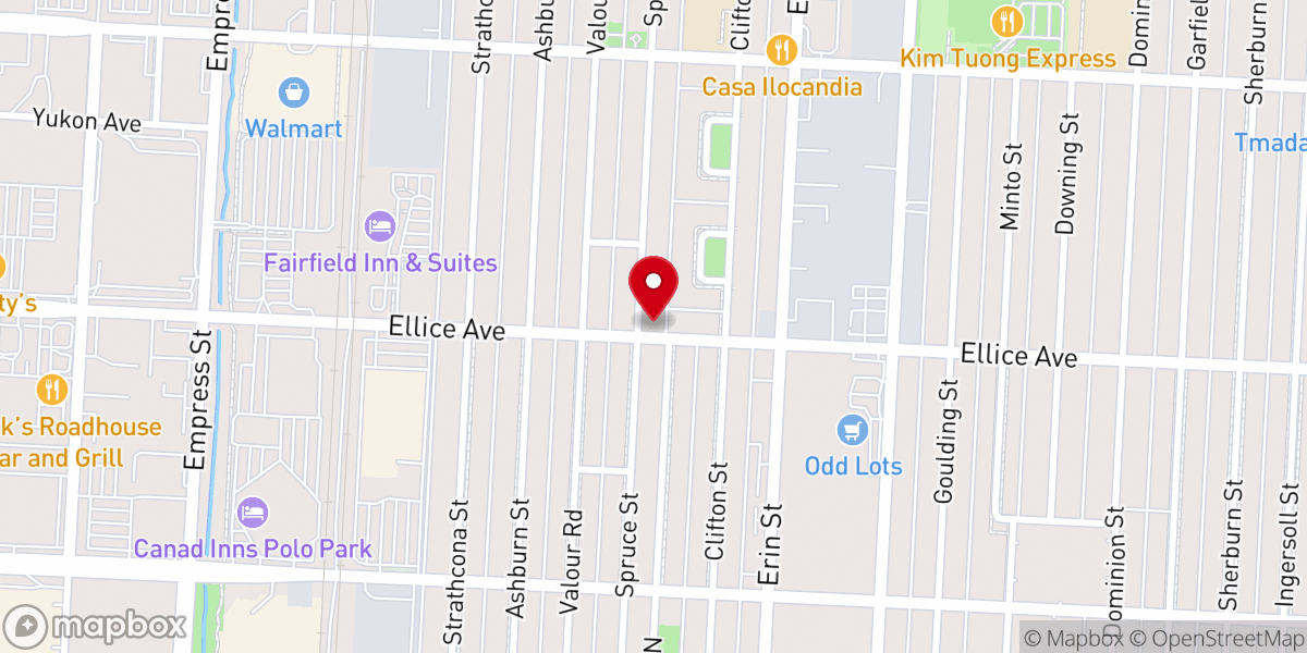 Map showing location of Filipino Evangelical Church