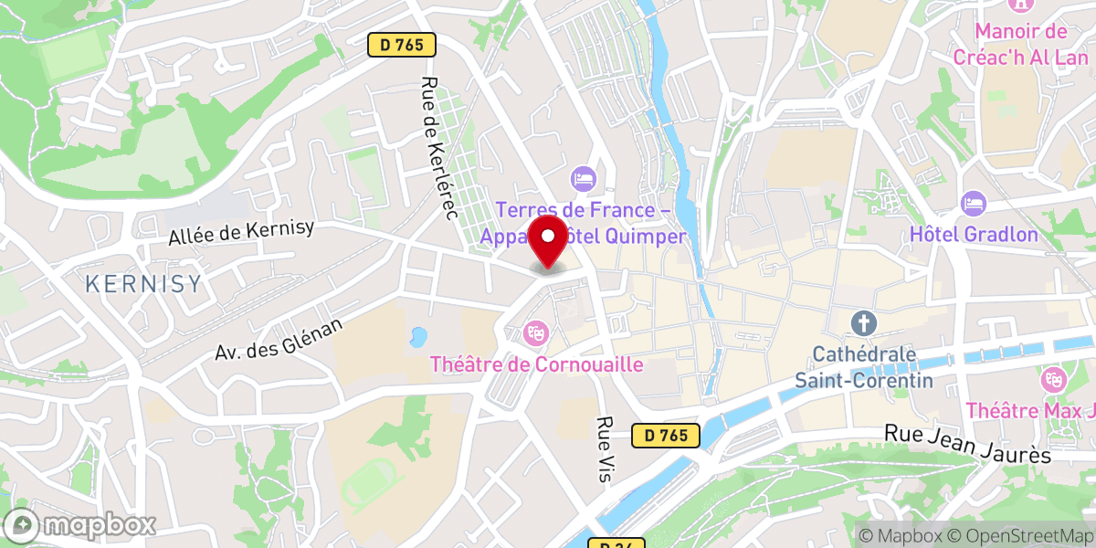 Map showing location of Centre Evangelique
