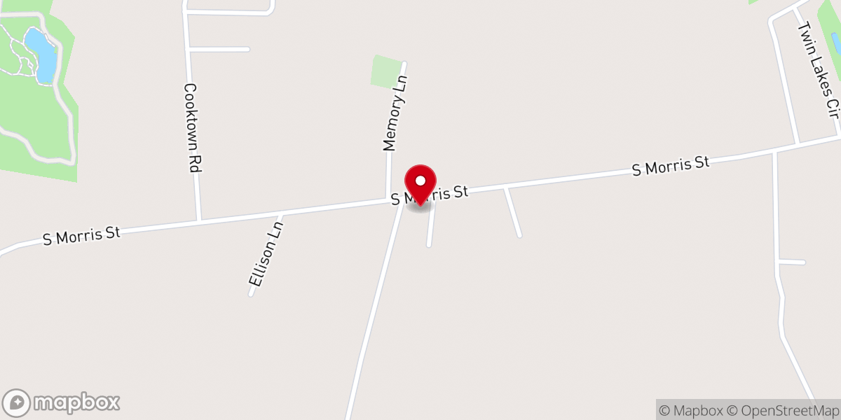 Map showing location of Cook Chapel