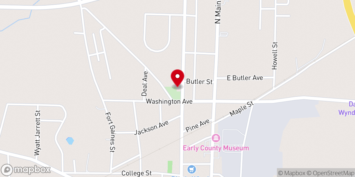 Map showing location of Wesley Chapel AME Church