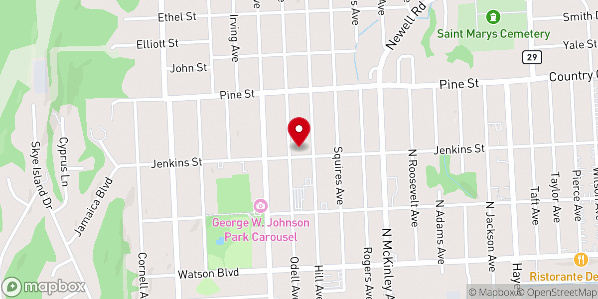 Map showing location of St Anthony of Padua Catholic Community