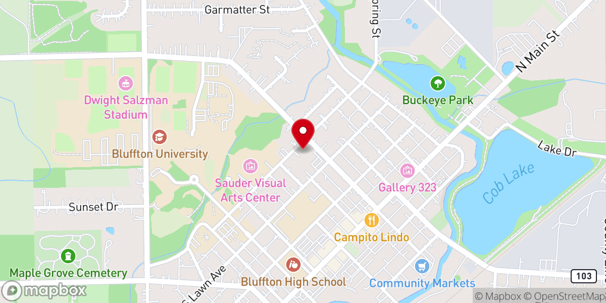 Map showing location of St Mary's Catholic Church